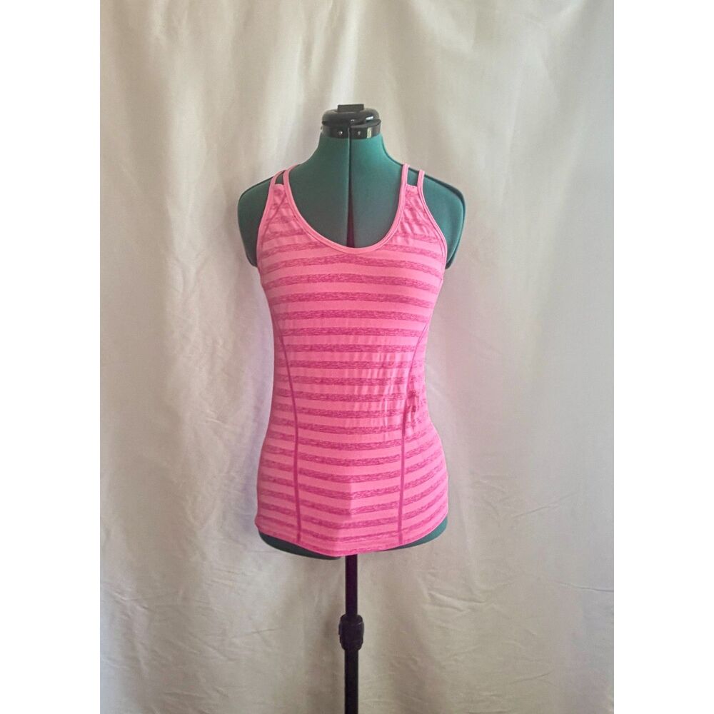 Zella seamless striped athletic tank top. Size large